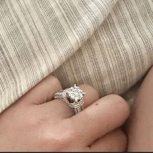 14K White Gold Diamond Engagement Ring